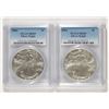 Image 1 : 2002 & 2003 AMERICAN SILVER EAGLES, PCGS MS-69