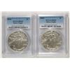 Image 1 : 2004 & 2005 AMERICAN SILVER EAGLES, PCGS MS-69