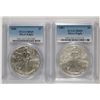 Image 1 : 2006 & 2007 AMERICAN SILVER EAGLES, PCGS MS-69