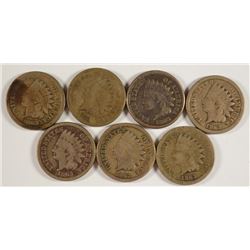 (7) 1863 INDIAN HEAD CENTS