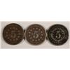 Image 2 : (3) SHIELD NICKELS (1866, 1873 & 1874)