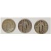 Image 1 : (3) STANDING LIBERTY QUARTERS (1917 I, 1927-D, 1930)