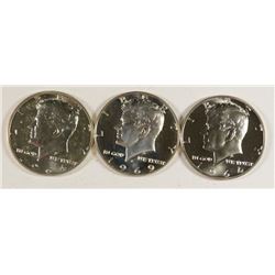 (3) PROOF KENNEDY HALF DOLLARS (2-1964 & 1969)