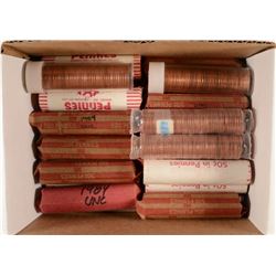 Box of 40 Rolls of 1980's Unc. Lincoln Cents