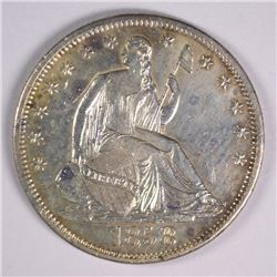 1858-S SEATED LIBERTY HALF AU