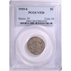 1919-S BUFFALO NICKEL PCGS VF-20