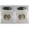Image 2 : ( 2 ) 1957-D FRANKLIN HALF DOLLARS, PCGS MS-64 FBL