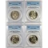 Image 1 : ( 4 ) PCGS GRADED MS-64 FRANKLIN HALF DOLLARS: 1960, 60-D, 61-D & 62