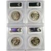 Image 2 : ( 4 ) PCGS GRADED MS-64 FRANKLIN HALF DOLLARS: 1960, 60-D, 61-D & 62