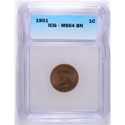 1901 INDIAN CENT ICG MS-64 BN