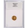 Image 1 : 1854 TYPE-1 GOLD DOLLAR, CCGS MS-63  NICE!