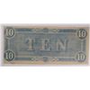 Image 2 : 1864 $10 CONFEDERATE STATES OF AMERICA NOTE (T-68) XF/AU