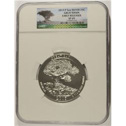 2013 GREAT BASIN (5 OZT .999 FS) NGC SP-69 (EARLY RELEASE)