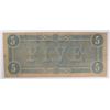 Image 2 : 1864 $5 CONFEDERATE STATES OF AMERICA NOTE (T-69) VF