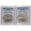 Image 1 : 2002 & 2003 AMERICAN SILVER EAGLES, PCGS MS-69