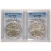 Image 1 : 2003 & 2004 AMERICAN SILVER EAGLES, PCGS MS-69
