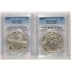 Image 1 : 2004 & 2005 AMERICAN SILVER EAGLES, PCGS MS-69