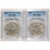 Image 1 : 2005 & 2006 AMERICAN SILVER EAGLES, PCGS MS-69