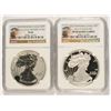 Image 1 : 2012-S AMERICAN SILVER EAGLE SET, NGC REVERSE PROOF PF-69 & PF-69 ULTRA CAMEO