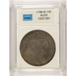 1798 DRAPED BUST DOLLAR, CCGS AU-53