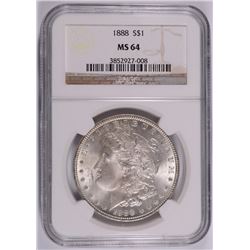 1888 MORGAN DOLLAR NGC MS-64