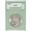 Image 1 : 1896-O MORGAN SILVER DOLLAR, NTC MS-62  crack in the holder