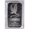 Image 1 : A FIVE OUNCE SILVERTOWNE .999 SILVER BAR,  A GREAT  SIZE  FOR A GIFT
