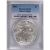 Image 1 : 2005 AMERICAN SILVER EAGLE, PCGS MS-70 RARE LISTS IN PCGS PRICE GUIDE AT $700.00