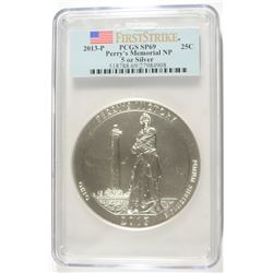 2013 PERRY'S MERMORIAL (5 OZT .999 FS) PCGS SP-69 (FIRST STRIKE)