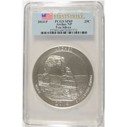 2014 ARCHES (5 OZT .999 FS) PCGS SP-69 (FIRST STRIKE)