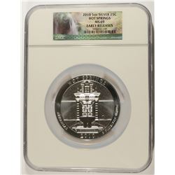 2010 HOT SPRINGS (5 OZT .999 FS) NGC MS-69 (EARLY RELEASE)