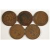 Image 1 : (5) 1882 INDIAN HEAD CENTS