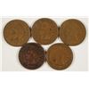 Image 1 : (5) 1909 INDIAN HEAD CENTS