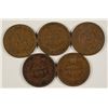 Image 2 : (5) 1909 INDIAN HEAD CENTS