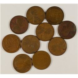 (10) 1911-D LINCOLN CENTS