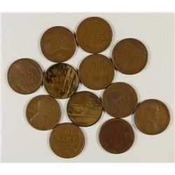 (12) 1926-S LINCOLN CENTS