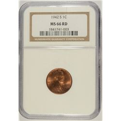 1942-S LINCOLN CENT NGC MS-66 RED !!!
