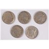 Image 1 : (5) 1913 (TYPE 1)  BUFFALO NICKELS