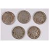 Image 1 : (5) 1914-S BUFFALO NICKELS
