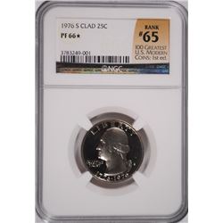 1976-S PROOF WASHINGTON QUARTER NGC PF-66 (STAR) (RANK #65 100 GREATEST US