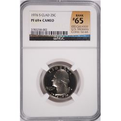 1976-S PROOF WASHINGTON QUARTER NGC PF-69 (STAR) CAMEO (RANK #65 100 GREATEST US