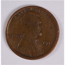 1911-S LINCOLN CENT FINE