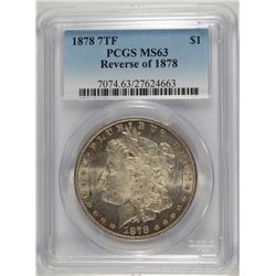 1878 (7 TF REV OF 78) MORGAN DOLLAR PCGS MS-63
