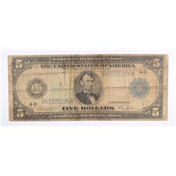 1914 $5 FEDERAL RESERVE NOTE GOOD
