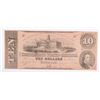 Image 1 : 1862 $10 CONFEDERATE STATES OF AMERICA NOTE (T-52) XF/AU