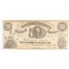 Image 1 : 1861 $50 CONFEDERATE STATES OF AMERICA NOTE (T-8) XF DETAILS (NET VG)