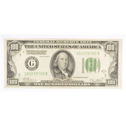 1928 $100 FEDERAL RESERVE NOTE (REDEEMABLE IN GOLD)