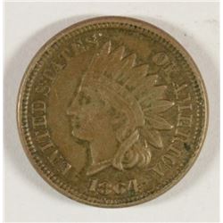1864 CN INDIAN HEAD CENT XF/AU