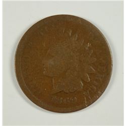 1869/69 INDIAN HEAD CENT G/VG