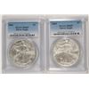 Image 1 : 2003 & 2004 AMERICAN SILVER EAGLES, PCGS MS-69